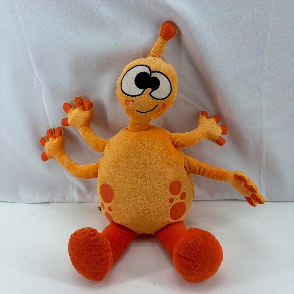 Build-A-Bear Workshop Orange Alien Monster 4 Arms Spotted Plush Stuffed Animal
